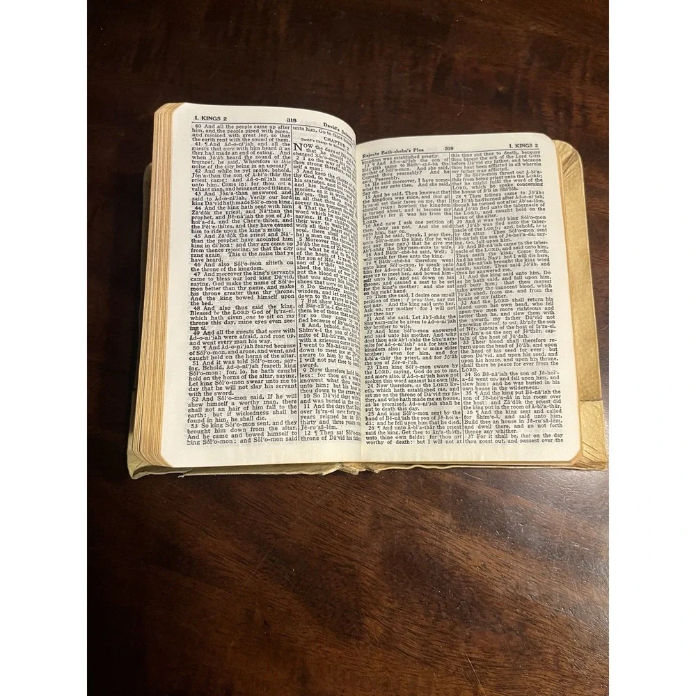 Vintage 1953 KJV Holy Bible World Publishing Illustrated White Cover Self-Pro